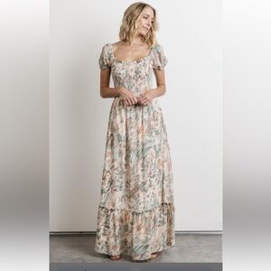 Larissa Maxi Dress | Peach and Sage Floral